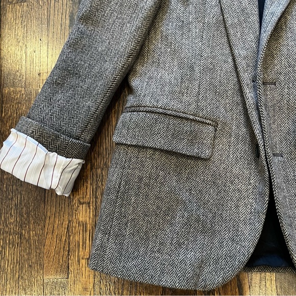 Gap Vintage Menswear Plaid Brown Oversized blazer - Picture 10 of 12